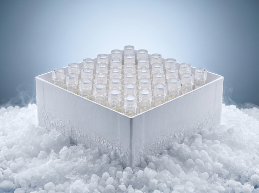 Cellgenic biologic products being packaged for verified providers